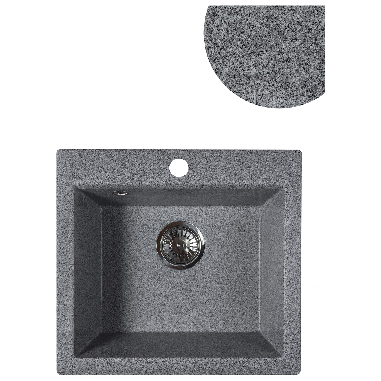 Мойка кухонная кварцевая прямоугольная гравий Reflection Mini RX1150GR - изображение 2