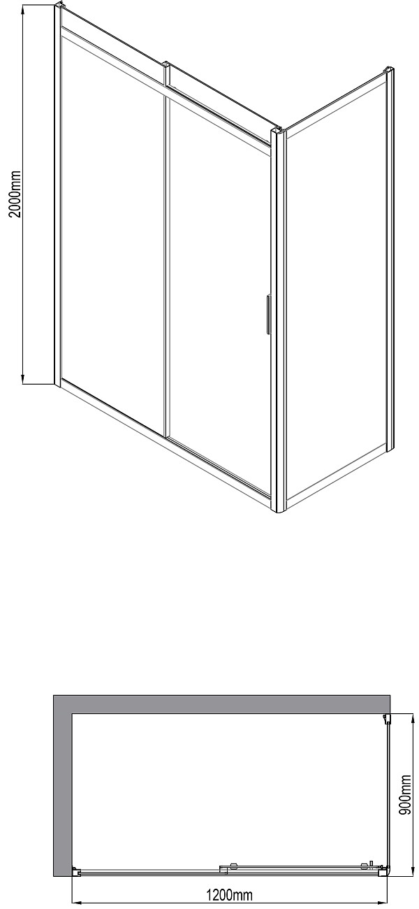 Душевой уголок прямоугольный 90х120 см хром Artemis Agave 110 6.915.000.0110.120.10.88 - изображение 3