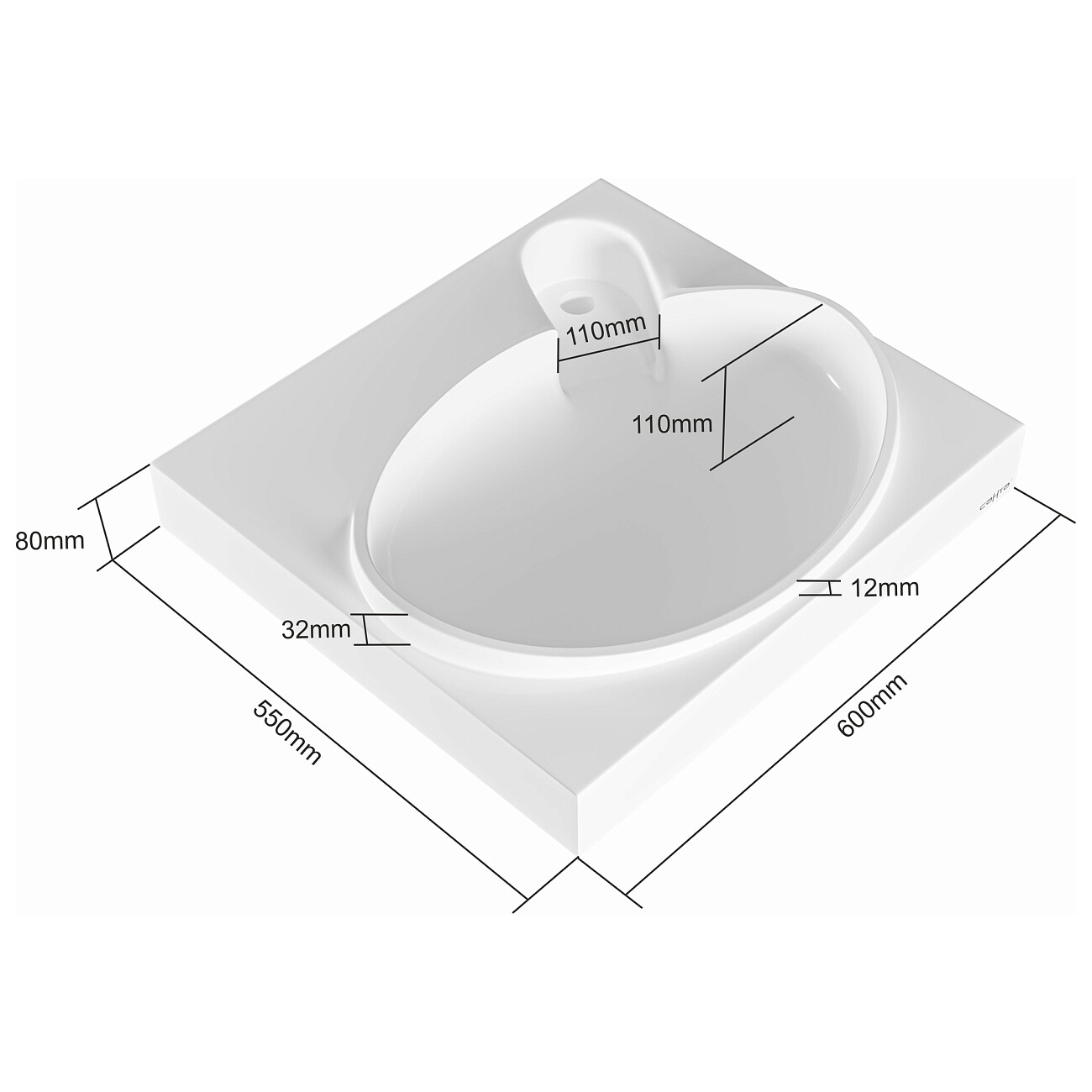 Раковина над стиральной машиной 55х60 см белая "Сатурн" 900126 - изображение 8