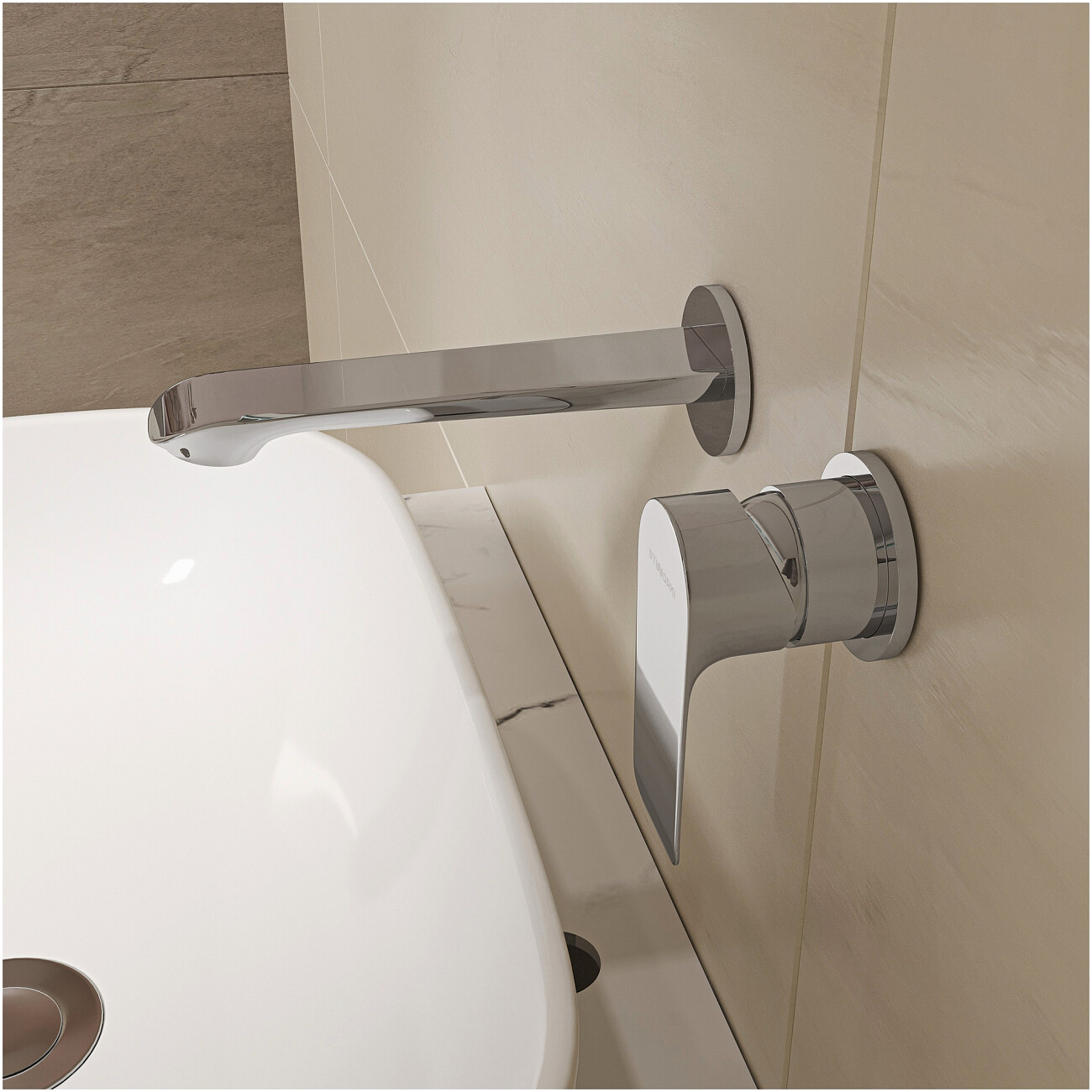 Смеситель для раковины встраиваемый хром Stworki "Копенгаген" S42040CR - изображение 6