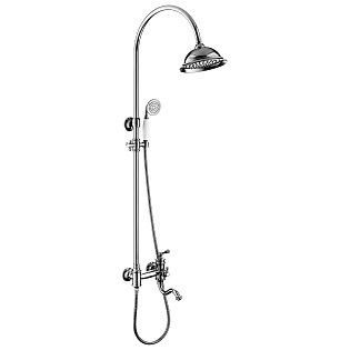 Душевой комплект с тропическим душем и смесителем хром Timo Adelia SX-6010-00