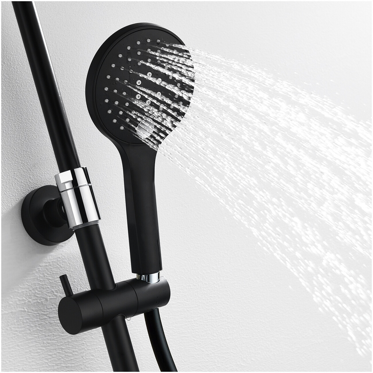 Душевая система со смесителем из латуни черная Wasserkraft A17401 - изображение 6