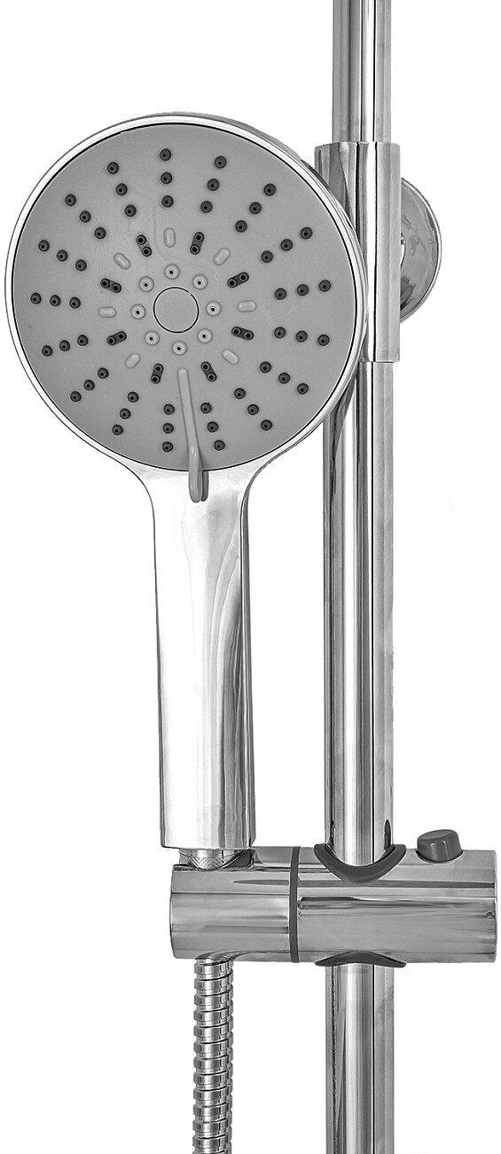 Душевая стойка с верхним душем и смесителем хром Stworki "Брамминг" BR-03cr - изображение 10