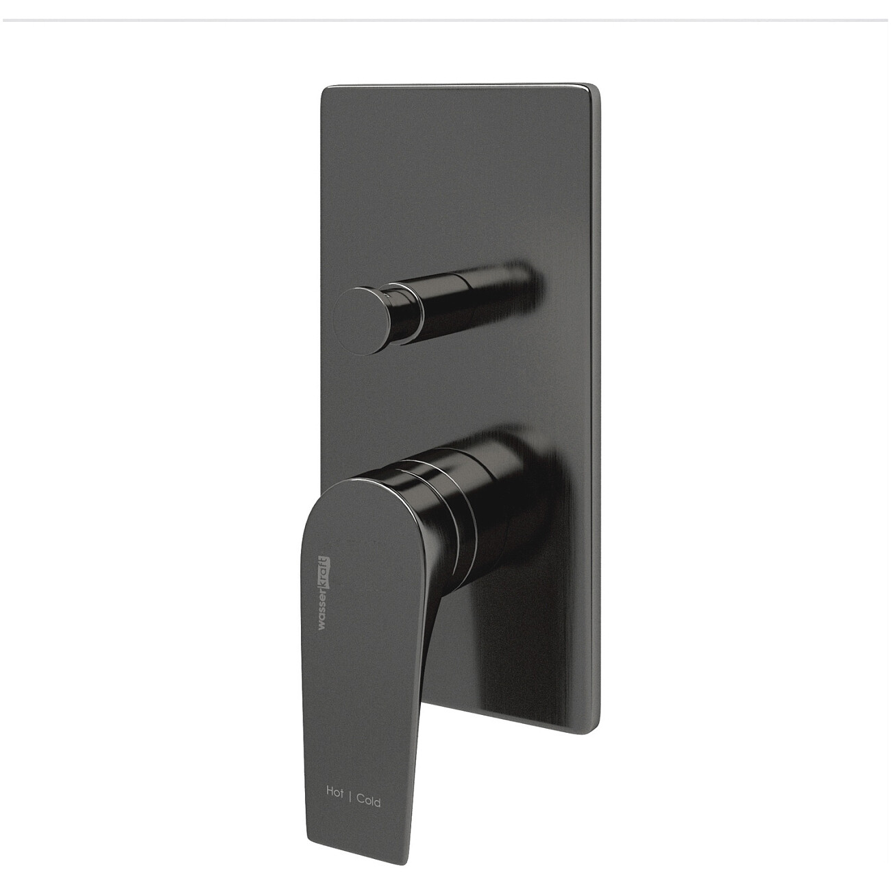 Смеситель для ванны и душа встраиваемый из латуни оружейная сталь Wasserkraft 8461 - изображение 5