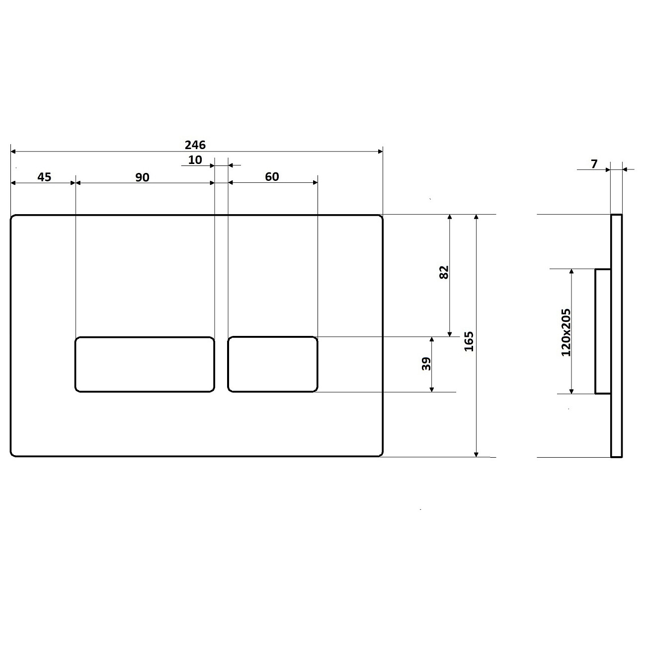 Кнопка смыва для инсталляций хром Cerutti SPA CR02CH CT8955 - изображение 3