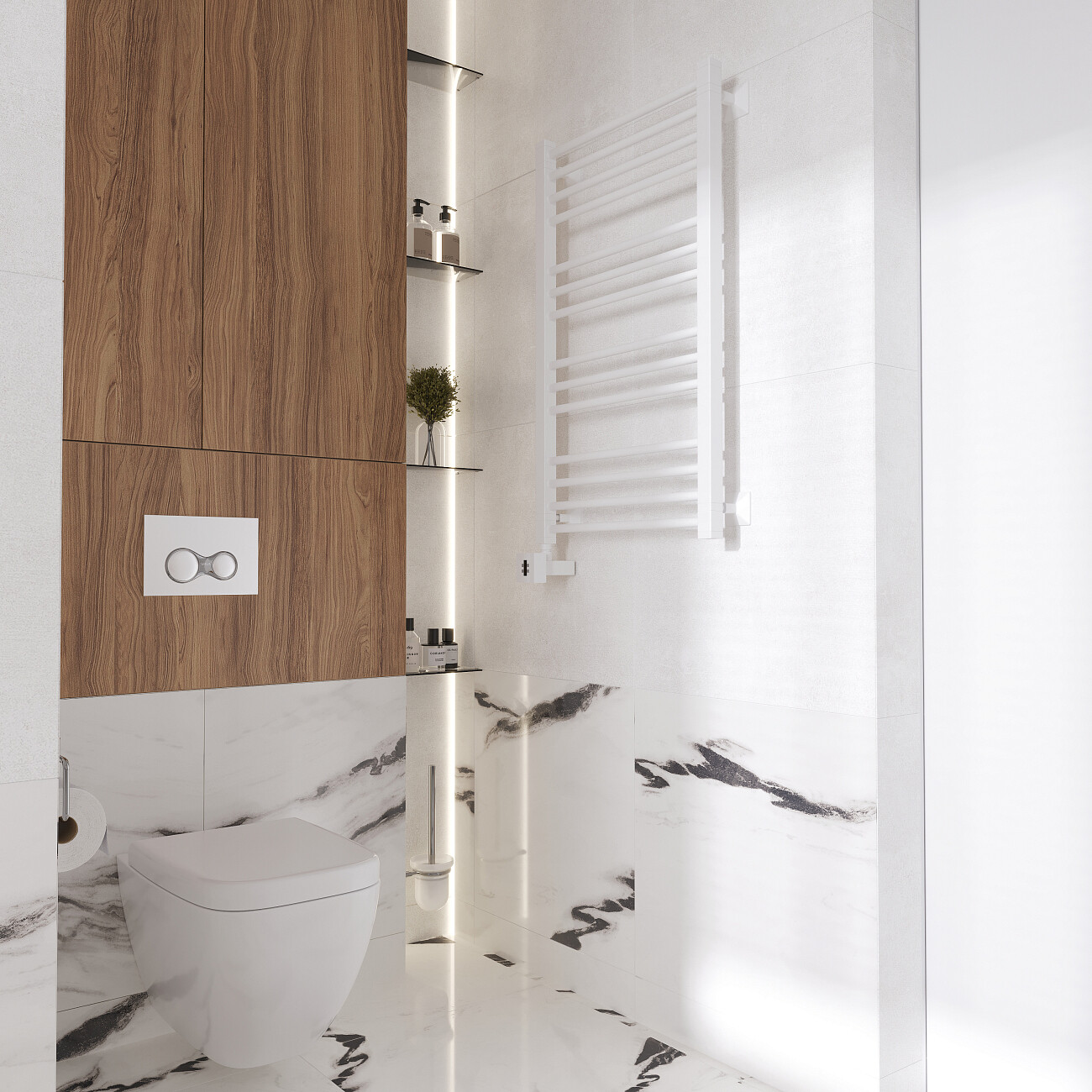 Полотенцесушитель электрический 90х50 см белый Ewrika "Кассандра" Pt L 4656759179670 - изображение 2