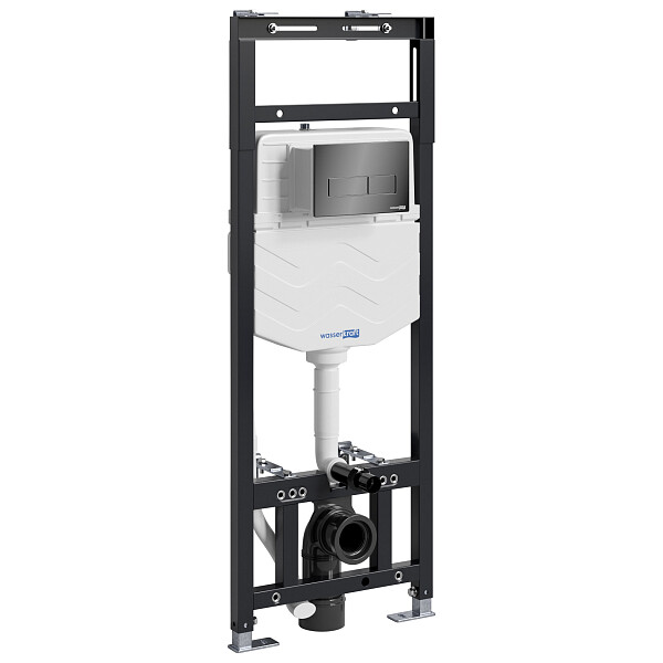 Инсталляция для унитаза с кнопкой смыва черный глянец Wasserkraft Alme 15TLT.010.ME.PB03 - изображение 1