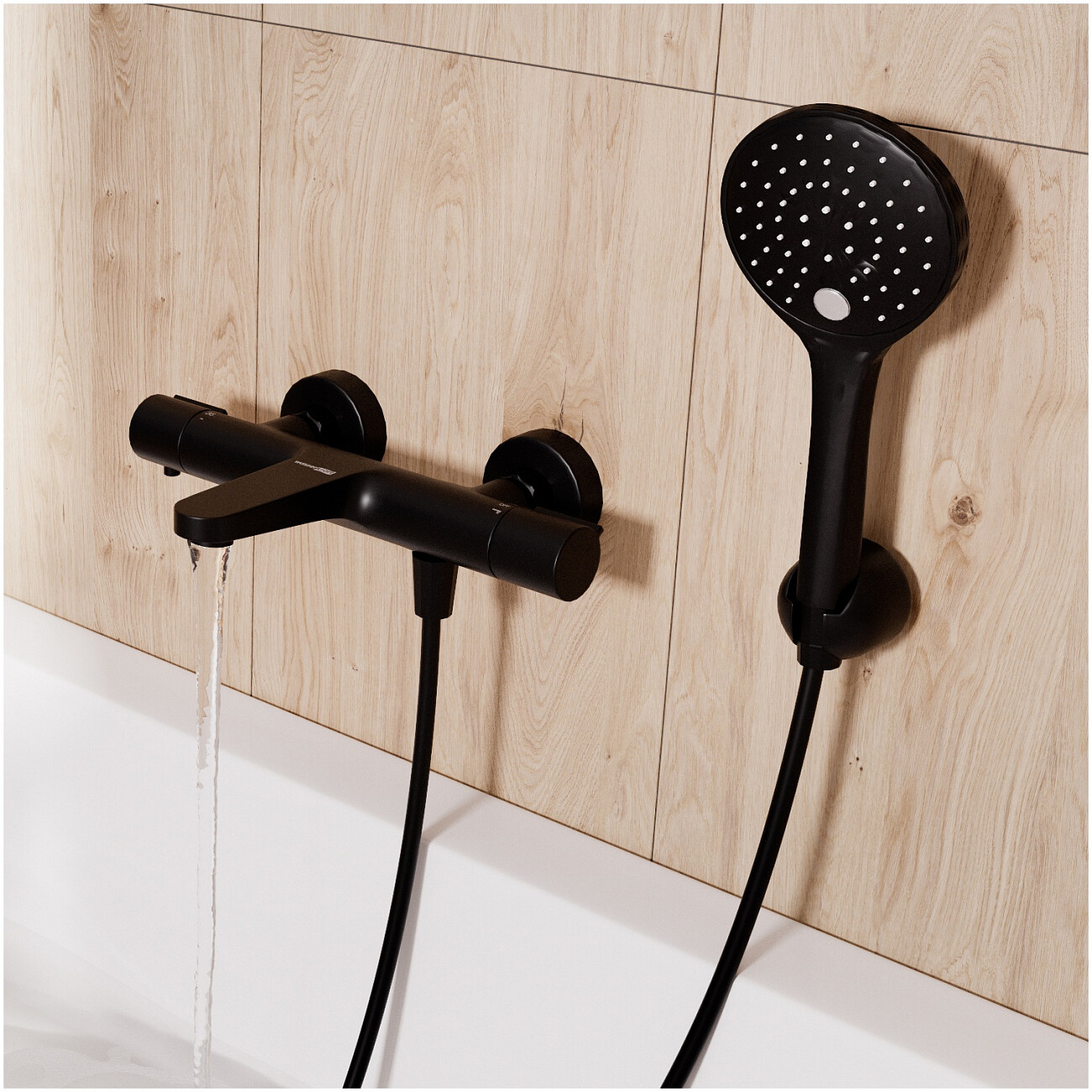 Смеситель для ванны термостатический черный Wasserkraft 7411 Thermo - изображение 10