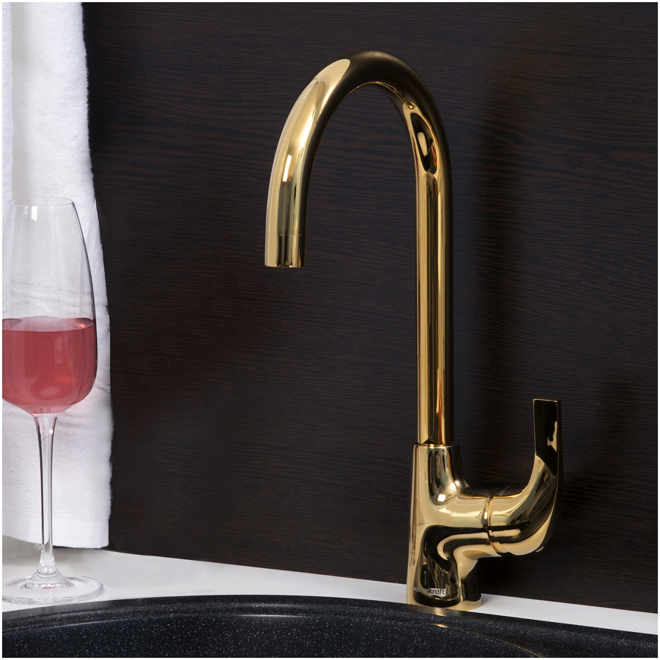 Смеситель для кухни из латуни золотой Wasserkraft 7107 - изображение 2