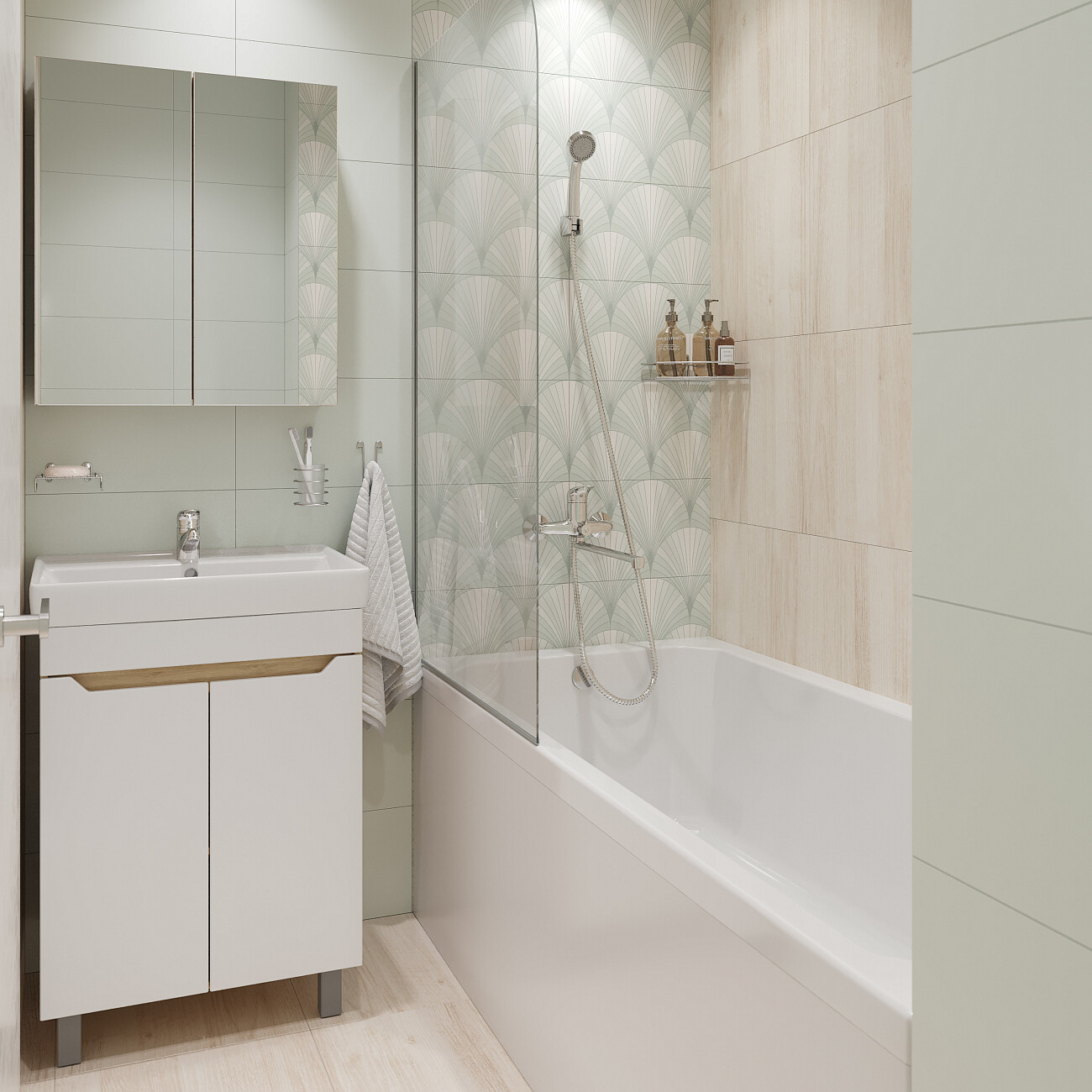 Смеситель универсальный однорычажный с душевым гарнитуром хром Diwo "Псков" PS-02cr - изображение 4