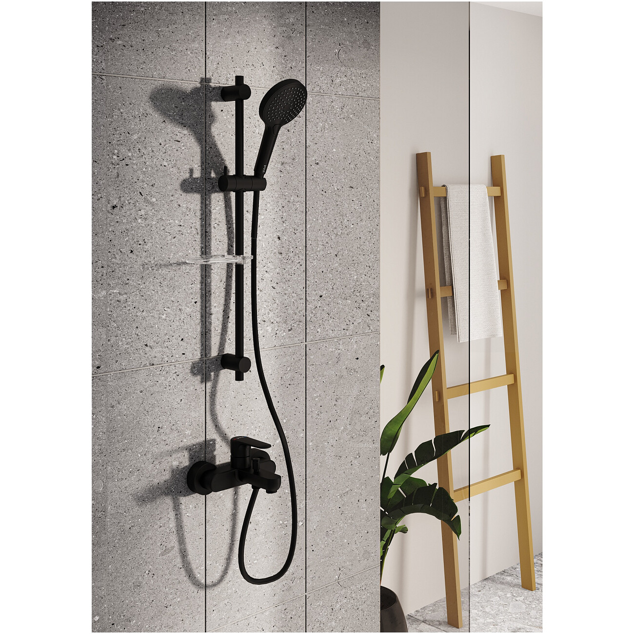 Смеситель для ванны однорычажный черный Vitra Root Round A4272536EXP - изображение 2