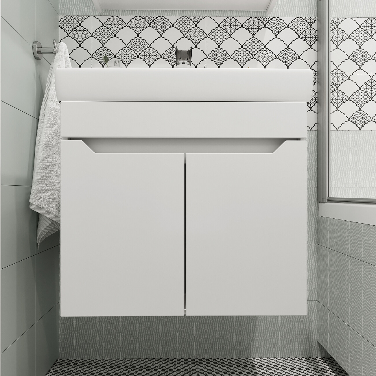 Мебельная раковина белая Diwo "Енисей 60" - изображение 6