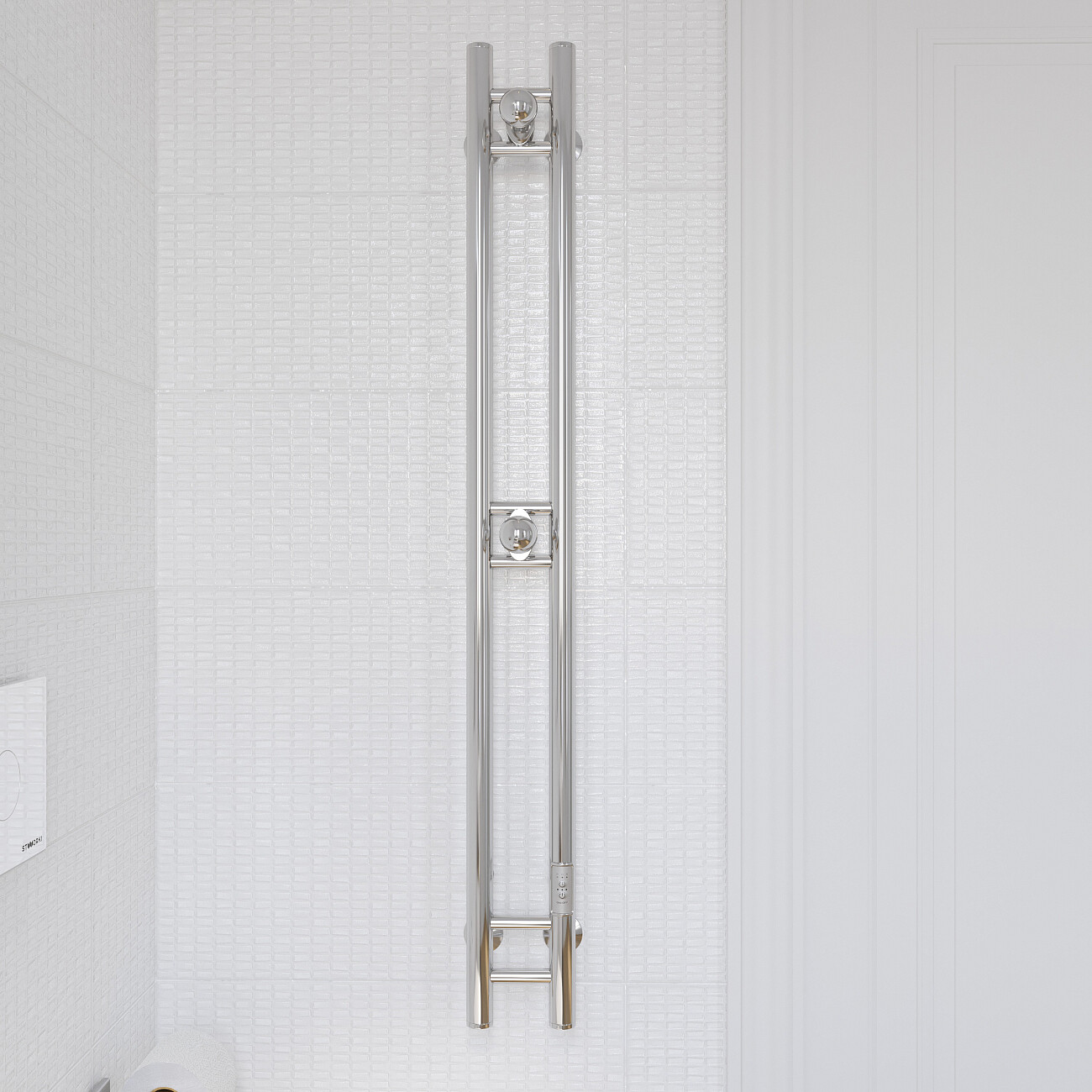 Полотенцесушитель электрический 120х10 см хром Ewrika "Пенелопа" Х2 - изображение 5