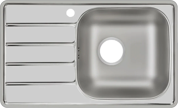 Мойка кухонная сталь Domaci "Равенна" Rand DGR 780х480 (6) R1TG R - изображение 1