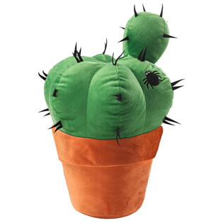 Мягкая игрушка 40 см зеленая, коричневая "Кактус"