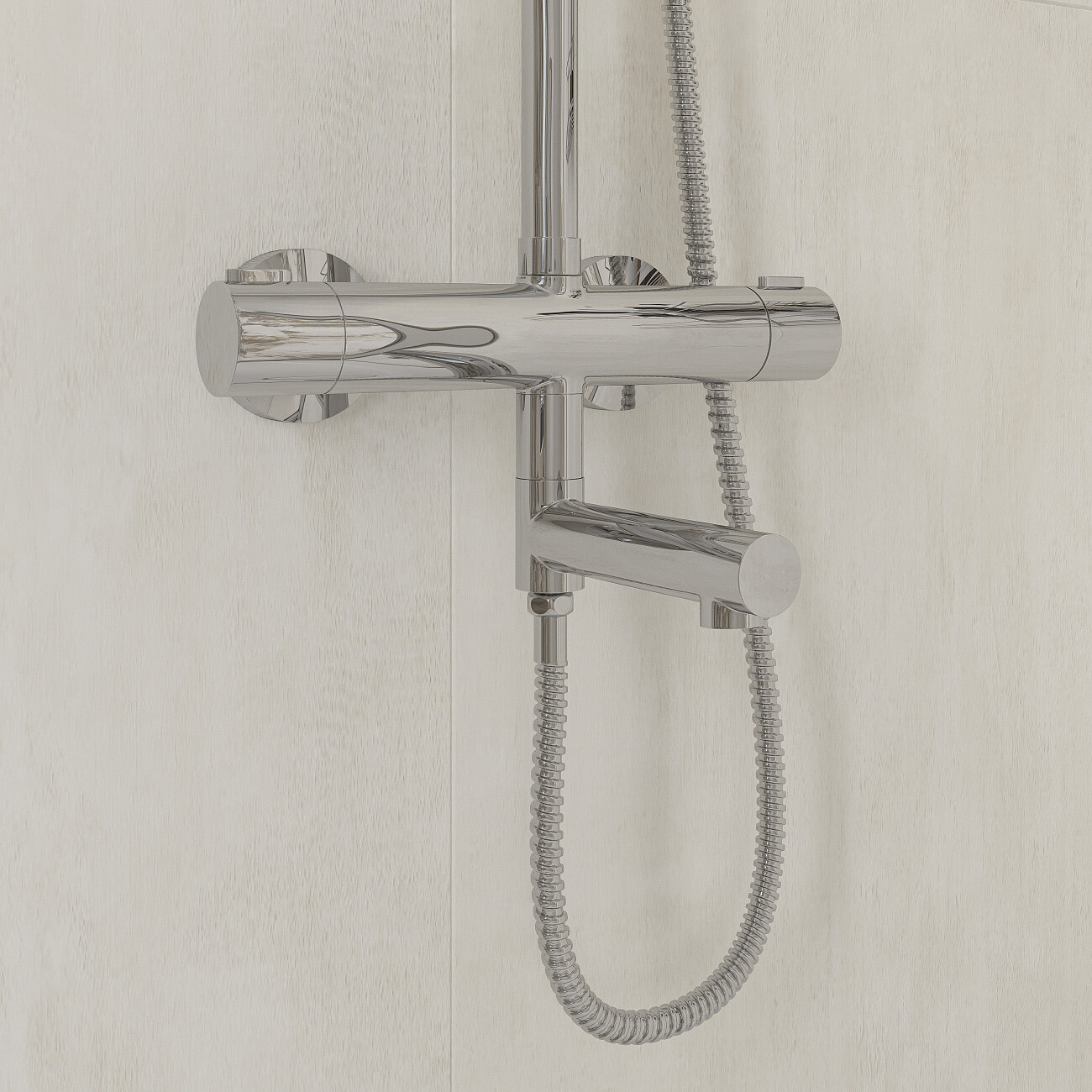 Душевая стойка с верхним душем и термостатом хром Stworki "Рандерс" RD-03cr - изображение 5