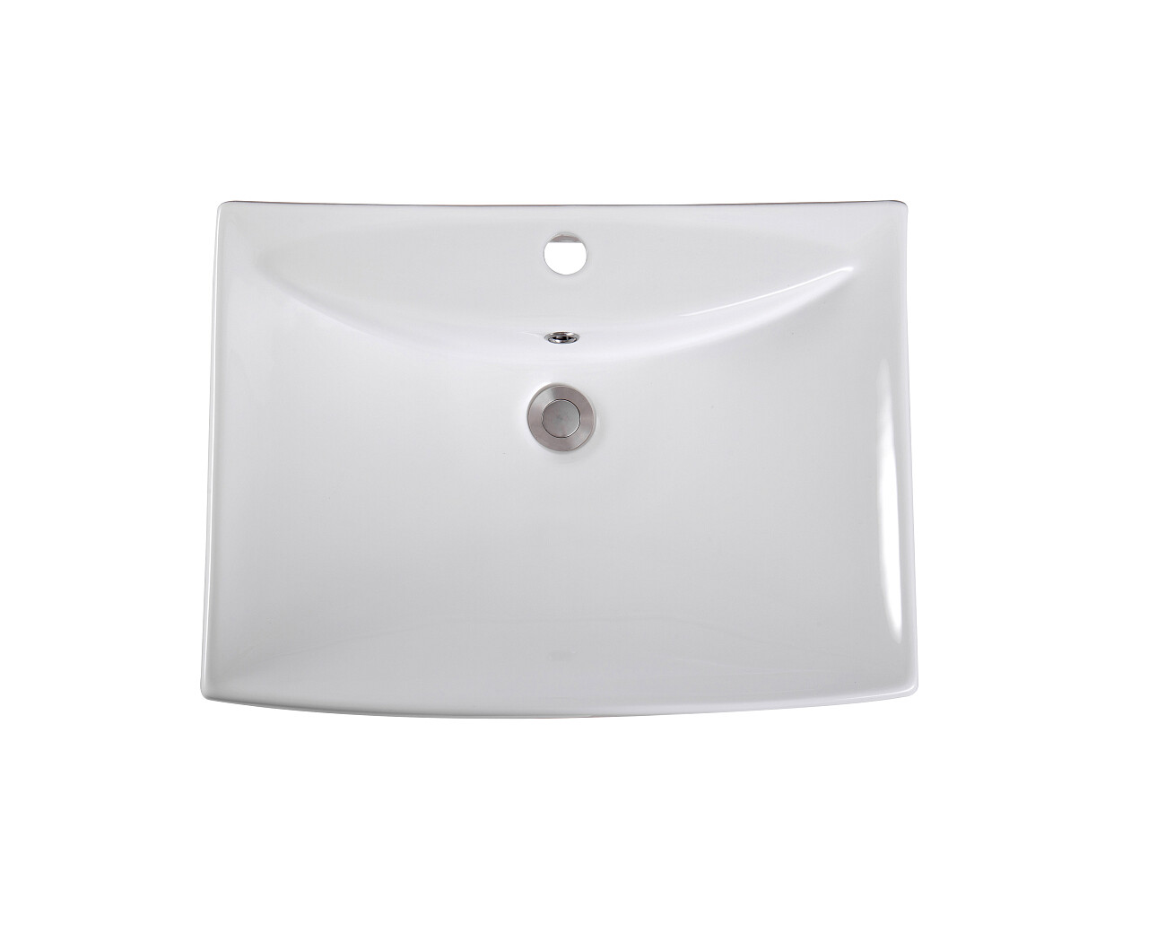 Раковина накладная фарфоровая прямоугольная 46х60 см белая Aquatek AQ5518-00 - изображение 6