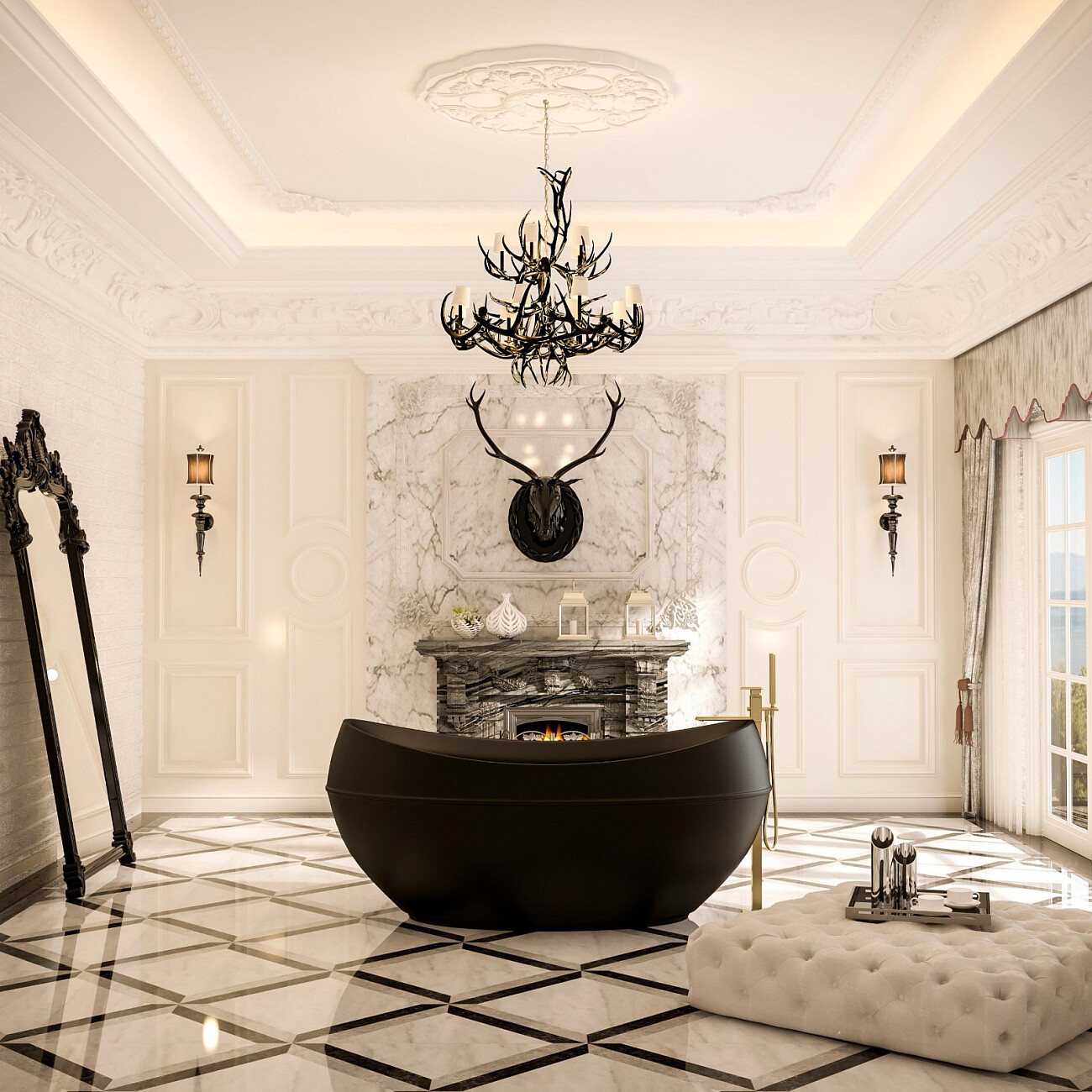 Ванна акриловая овальная 95х190 см черная Artemis Adonis 1.05.400.038.01.0.64 - изображение 9