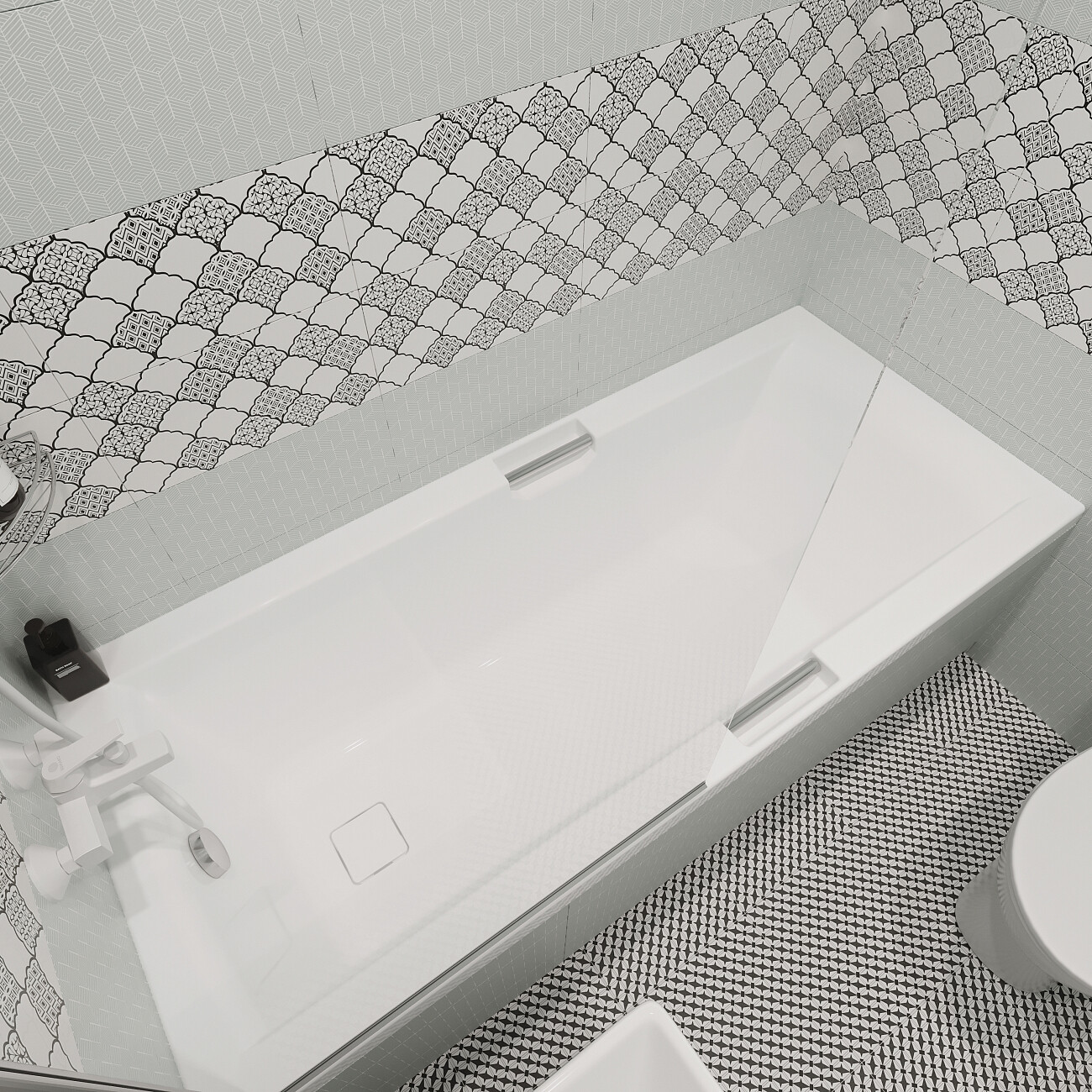 Смеситель для ванны с душем белый Diwo "Смоленск" SM-03w - изображение 3