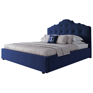 Кровать двуспальная 180х200 синяя Palace