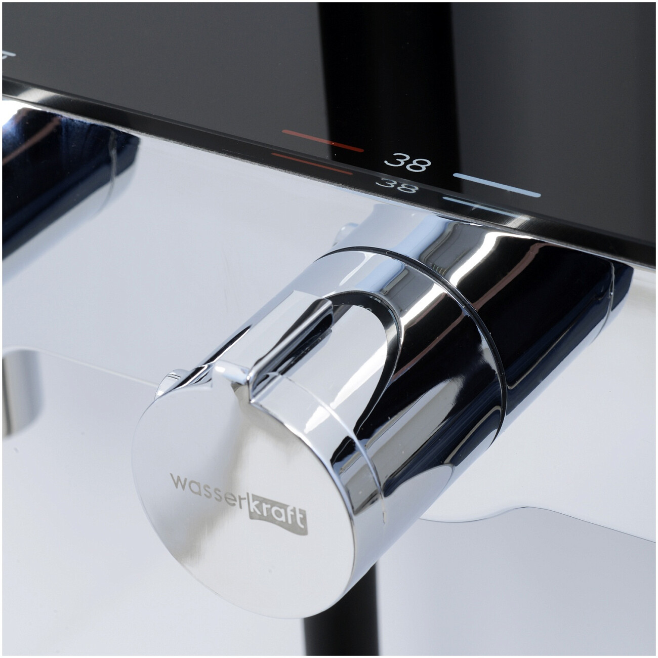 Душевой комплект с верхним душем и лейкой черный, хром Wasserkraft A11401 Thermo - изображение 8