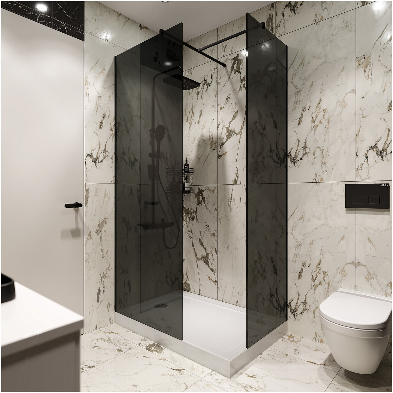 Поддон для душа акриловый с сифоном 120x80 см белый Stworki "Эстерсунд" ESП0056 - изображение 7