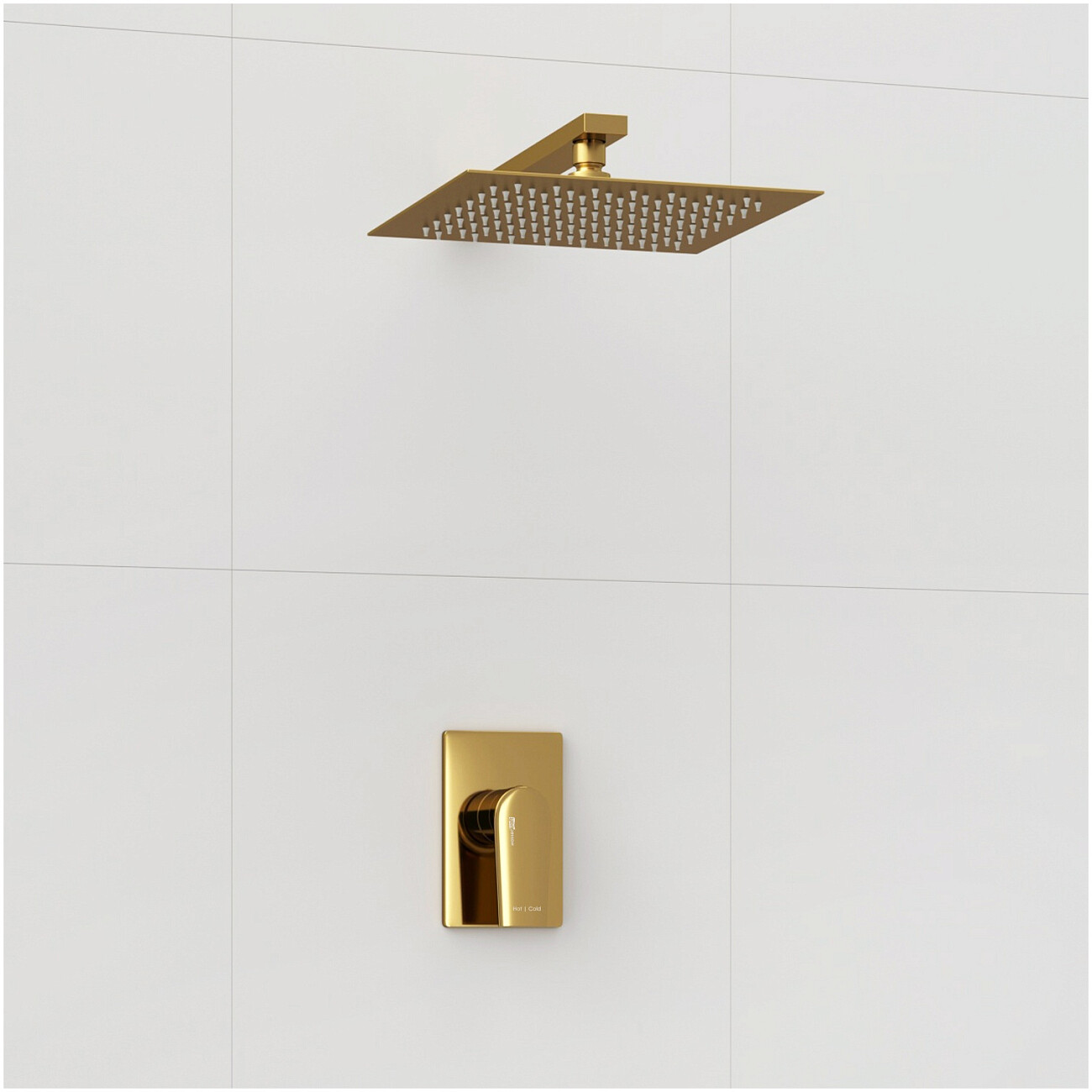 Душевой комплект встраиваемый с верхним душем матовое золото Wasserkraft A55180 - изображение 2