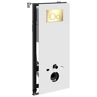 Инсталляция для подвесного унитаза с кнопкой смыва белая Abens 20TLT.010.ME.WH.PG02