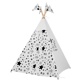 Вигвам Black Stars с окном,карманом и флажками