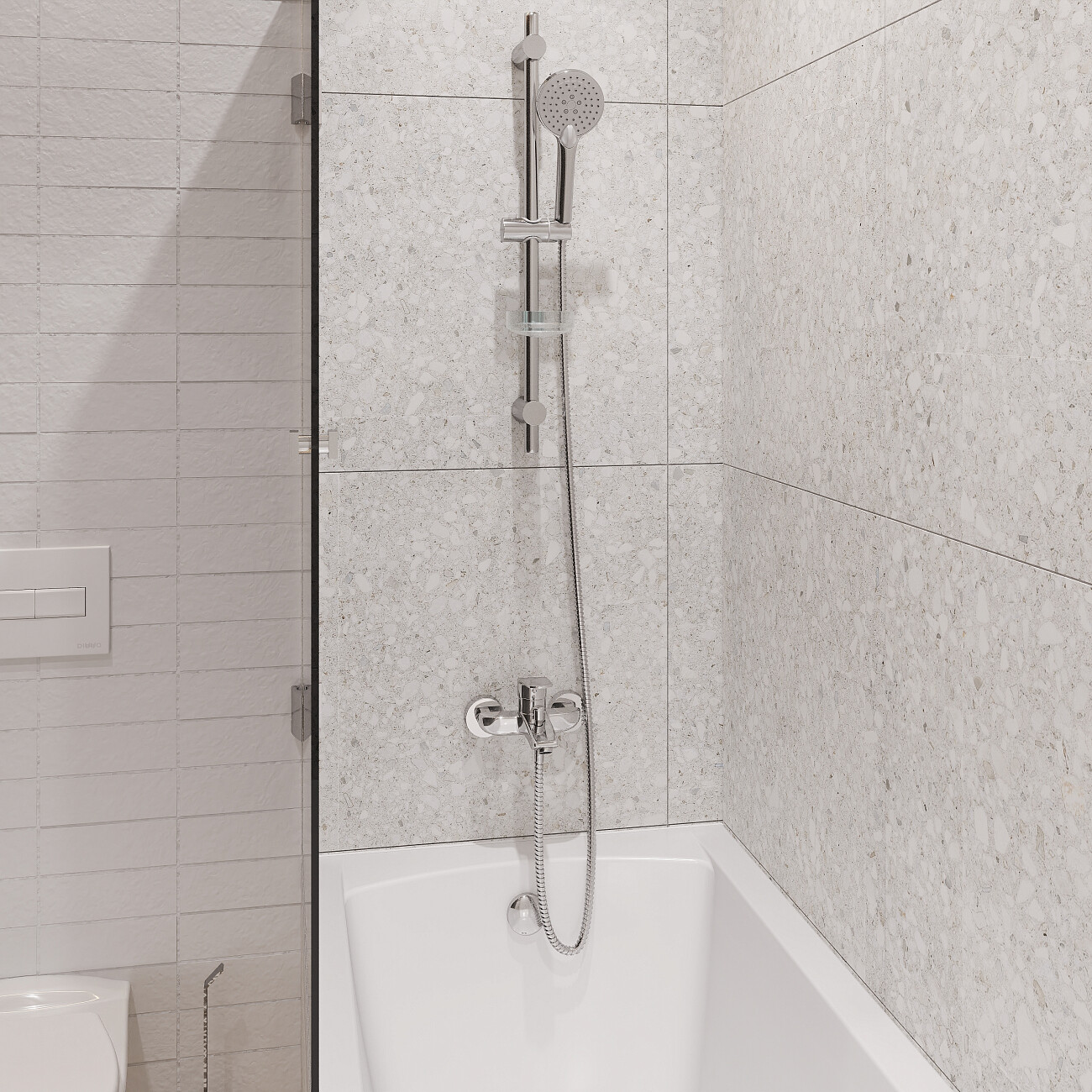 Смеситель для ванны с душем хром Mega Mercan MG-SER103 - изображение 6