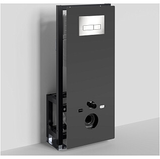 Инсталляция для подвесного унитаза с кнопкой смыва черная Glan 66TLT.010.ME.BL.BN03