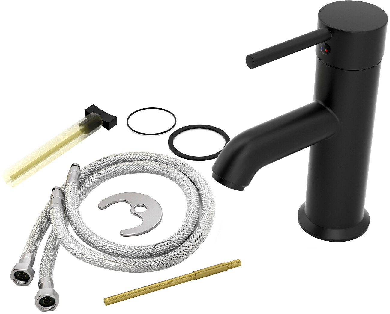 Смеситель для раковины черный Mega Didim MG-CM100-B - изображение 10