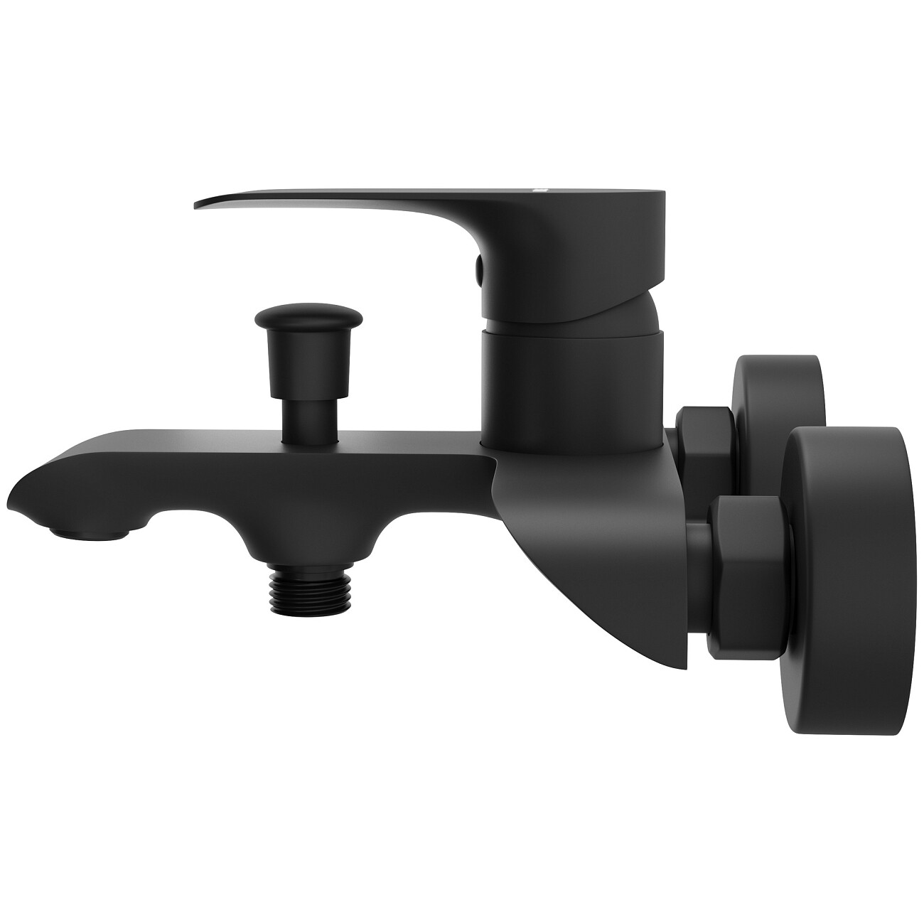 Смеситель для ванны с душем настенный черный Stworki "Копенгаген" S42100BK - изображение 8