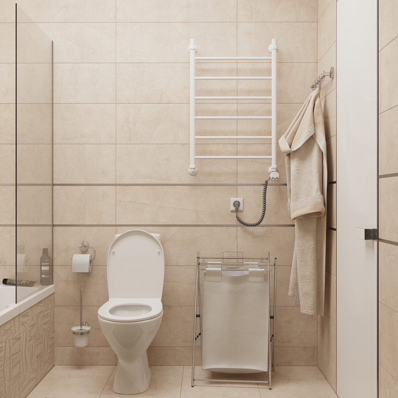 Полотенцесушитель электрический 80х50 см белый Ewrika "Сафо" P R - изображение 5