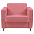 Кресло с мягкими подлокотниками розовое George