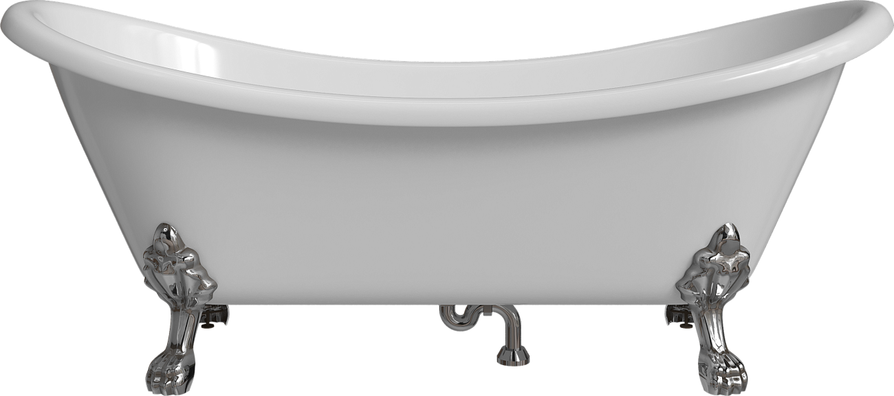 Ванна акриловая овальная на ножках 75х180 см белая, хром Artemis Cloe 1.05.407.010.01.1.28 - изображение 8