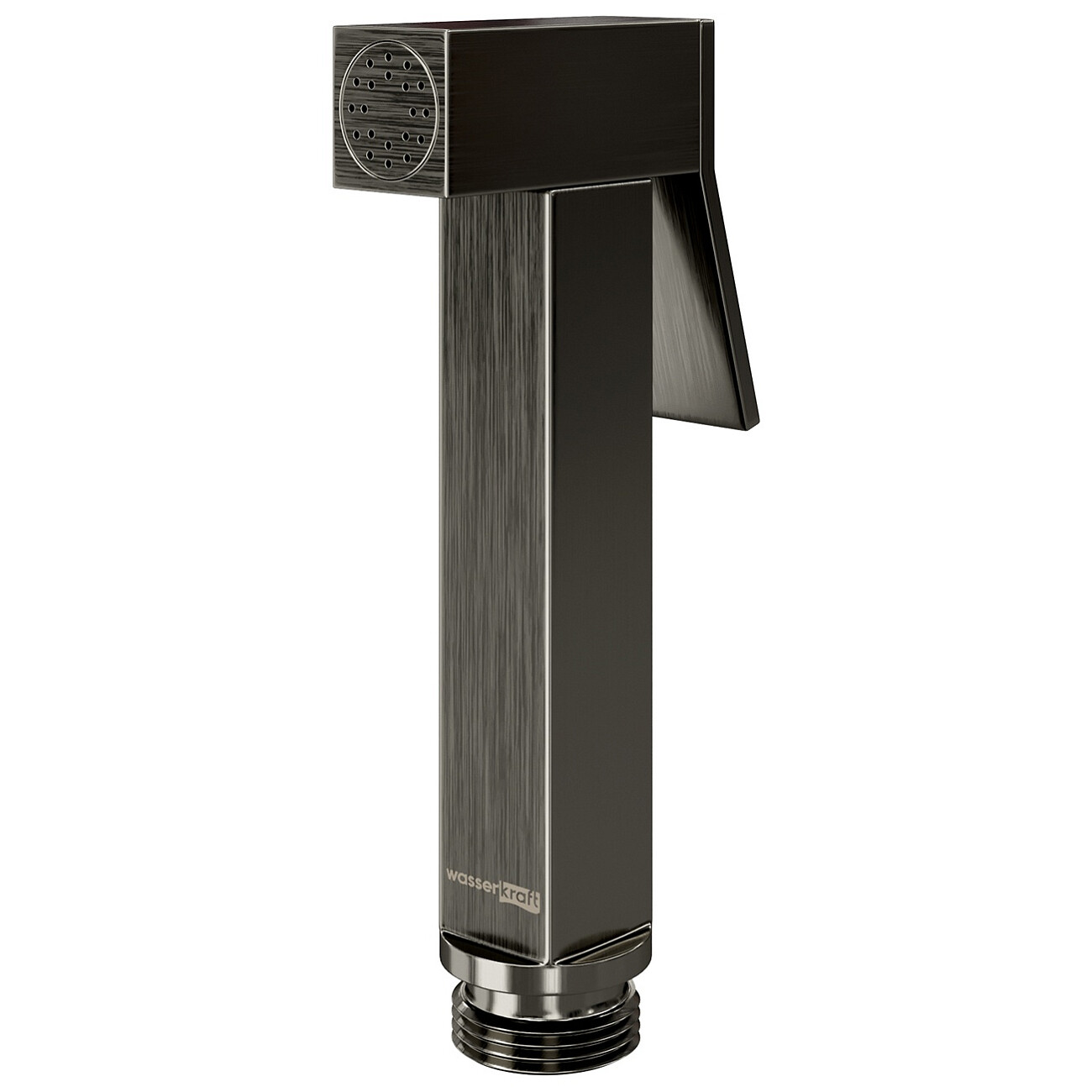 Лейка для гигиенического душа квадратная с настенным держателем оружейная сталь Wasserkraft A215 - изображение 2