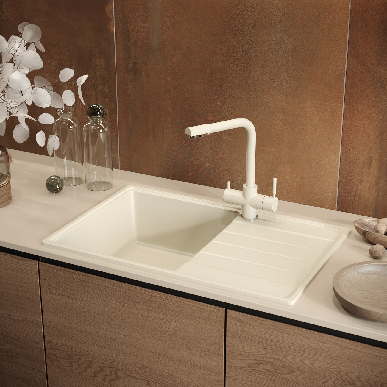 Мойка кухонная лен Domaci "Солерно" DP 780-02 - изображение 4