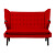 Диван Papa Bear прямой красный