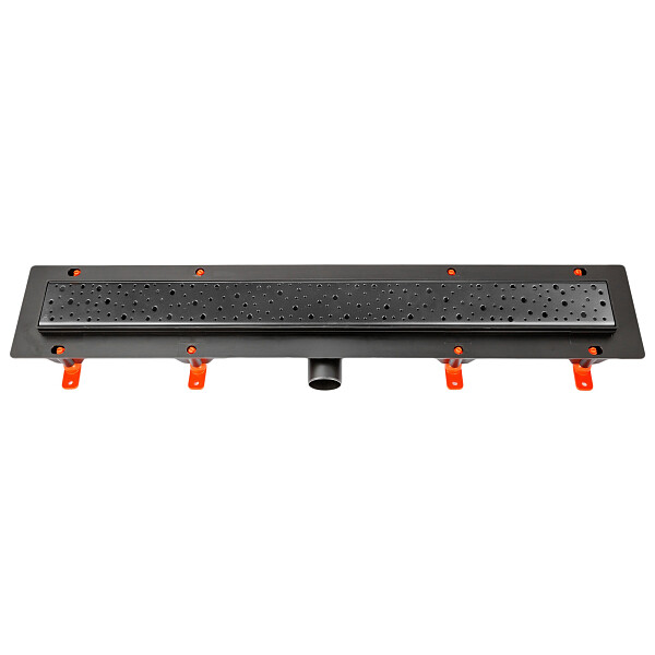 Душевой лоток с решеткой 75 см черный Creto Points CRE-750 PB - изображение 1