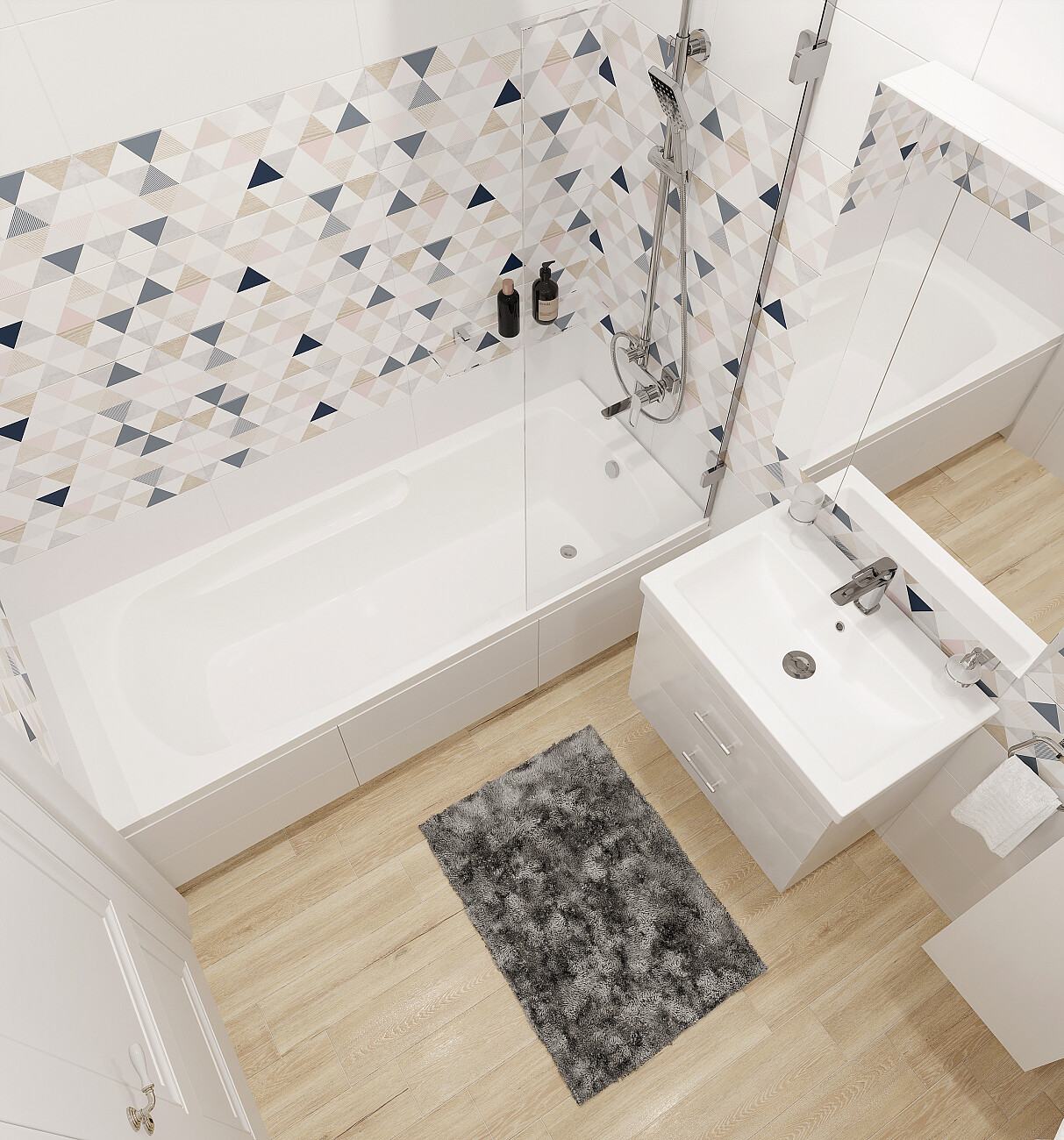 Акриловая ванна с ножками 170x70 см белая Diwo "Ростов" 274646, 274647 - изображение 4