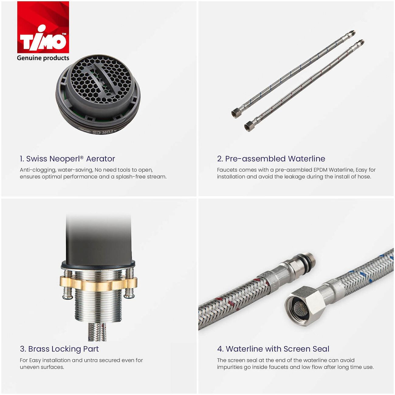 Смеситель для раковины черный Timo Briana 7161-03F - изображение 3