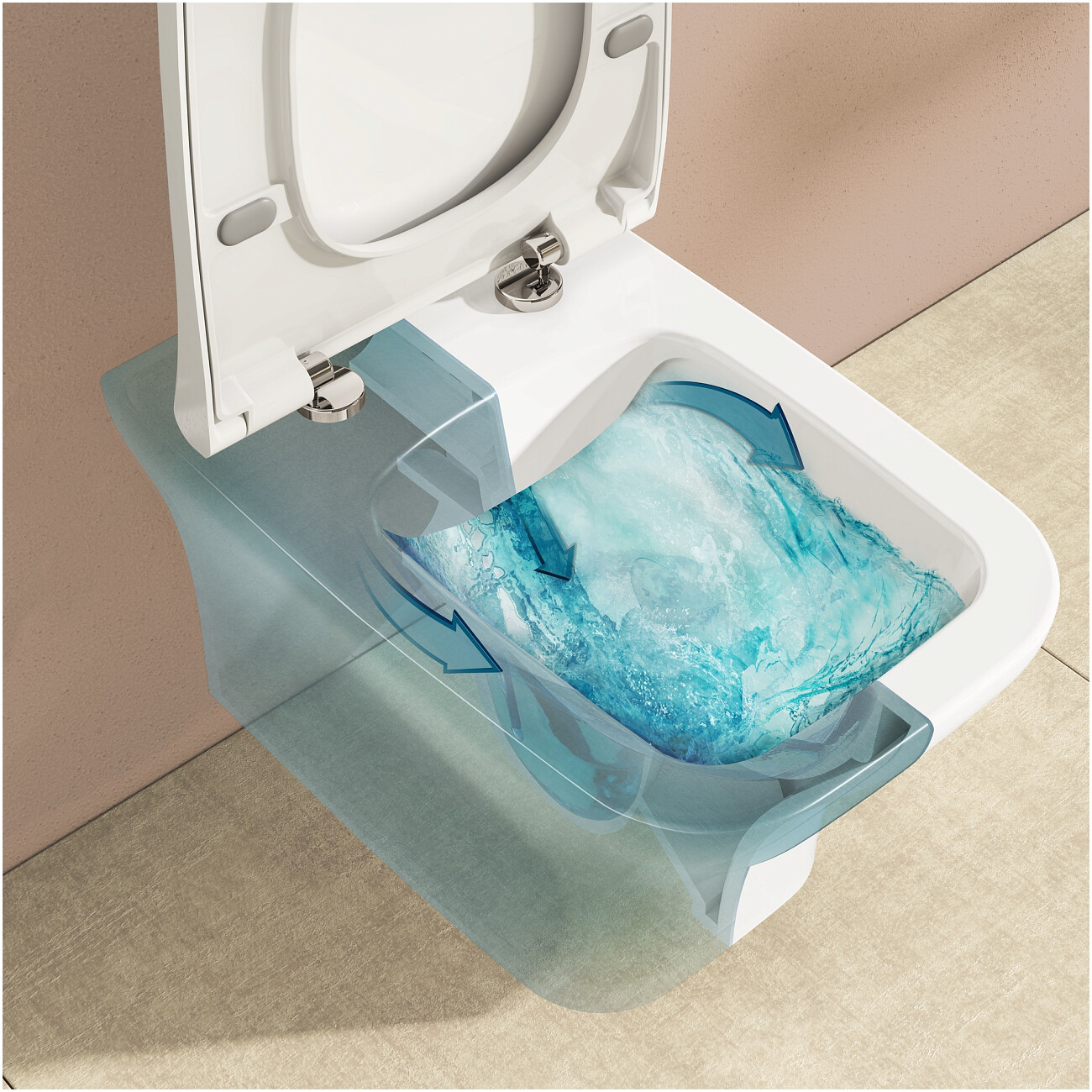 Унитаз подвесной безободковый белый Vitra Zentrum Square 7484B003-0075 - изображение 6