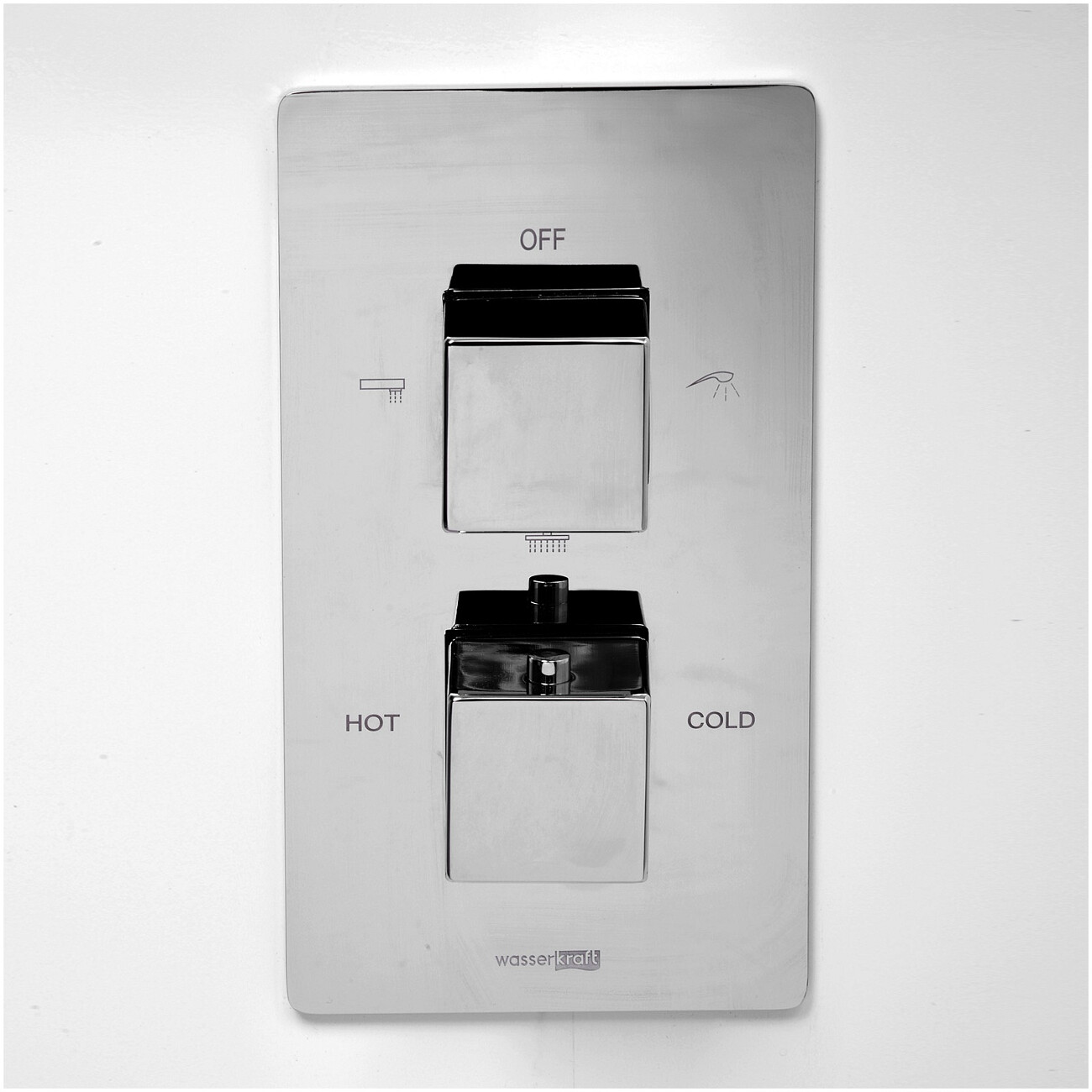 Смеситель для ванны и душа термостатический встраиваемый хром Wasserkraft 1544 Thermo - изображение 2