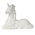 Статуэтка декоративная керамическая 28х28 см белая "Единорог"