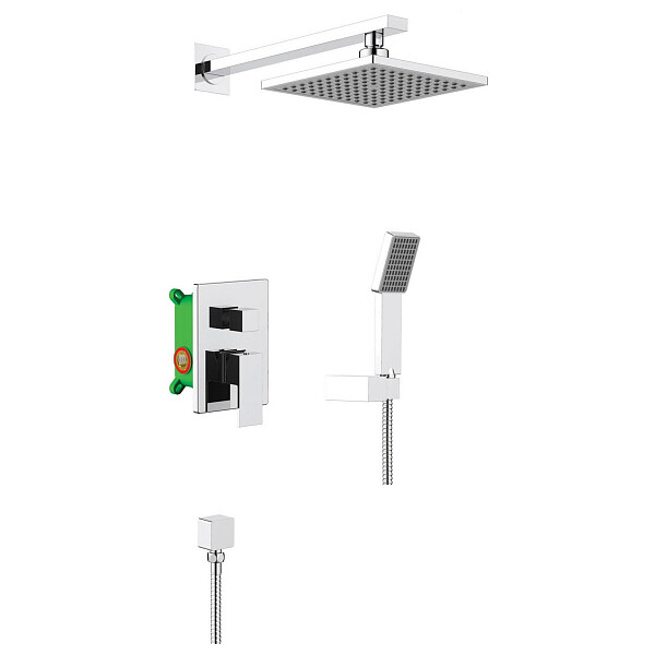 Душевой комплект встроенный с тропическим душем хром Timo Selene SX-2069-00SM 1113 - изображение 1