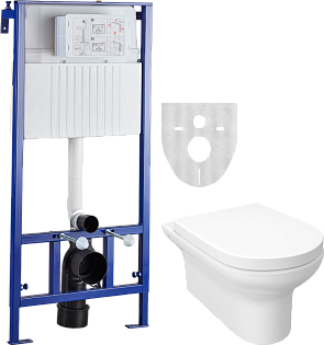 Унитаз подвесной с инсталляцией белый Stworki &quot;Хаммель&quot; 510163 HDC520WH