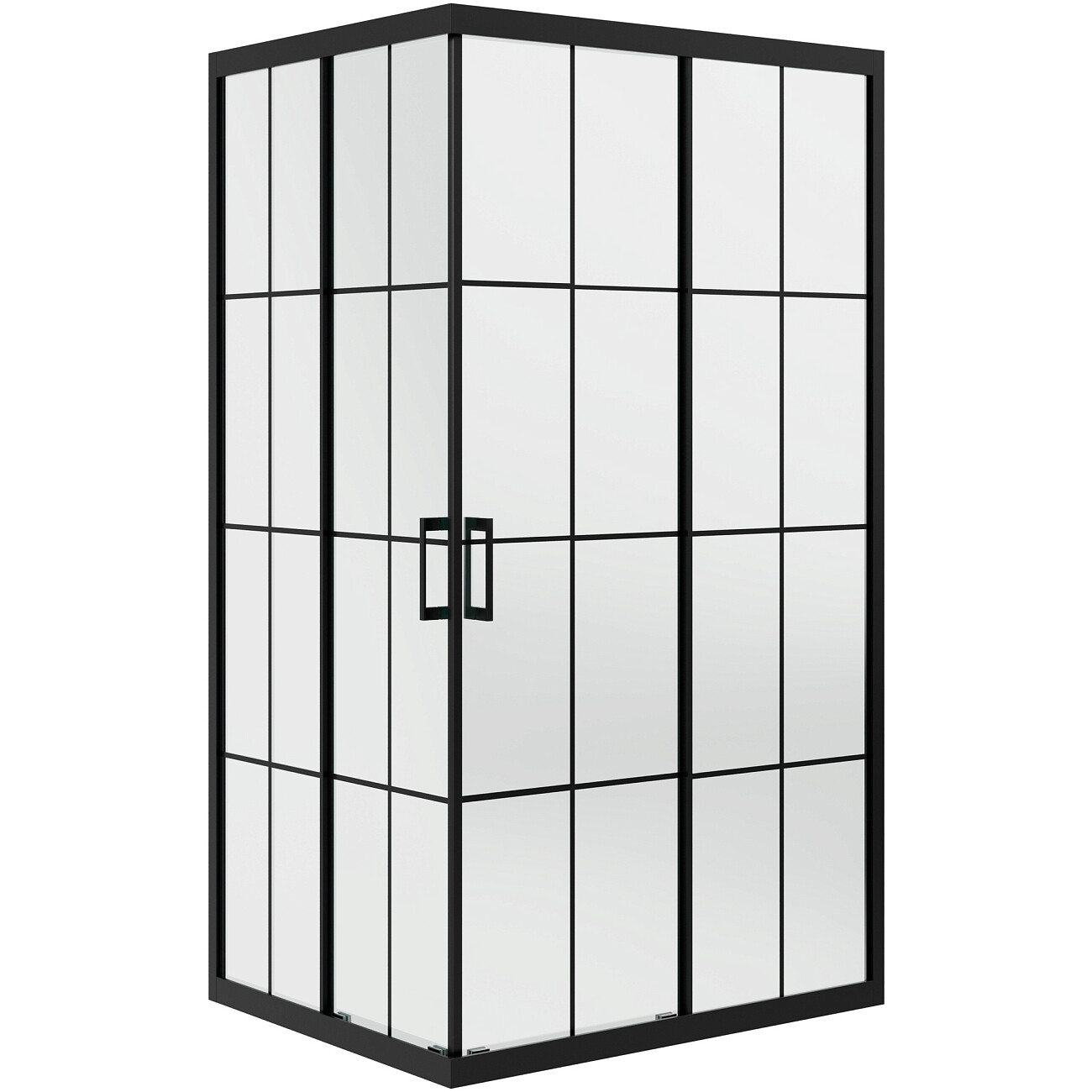 Душевой уголок прямоугольный 80х100 см черный Diwo "Киров" - изображение 3