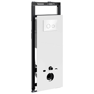 Инсталляция для подвесного унитаза с белой кнопкой Wasserkraft Salm 27TLT.010.ME.WH.WH01