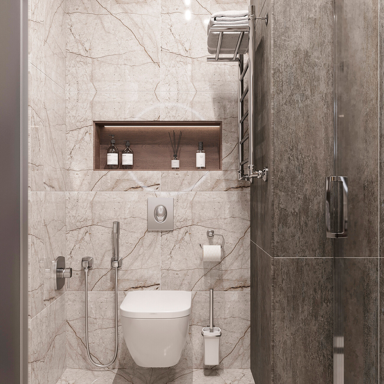 Полотенцесушитель водяной 80х50 см хром Ewrika "Сафо" FP 4627201607911 - изображение 3